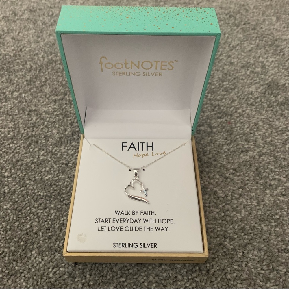 Sterling silver “Faith, Hope & Love” necklace